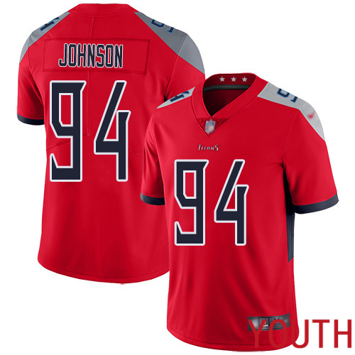 Tennessee Titans Limited Red Youth Austin Johnson Jersey NFL Football 94 Inverted Legend